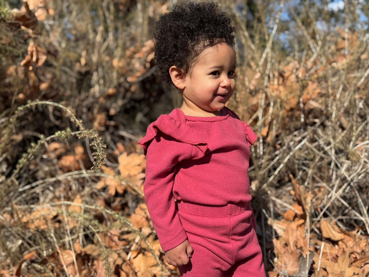 Francie Onesie in Berry