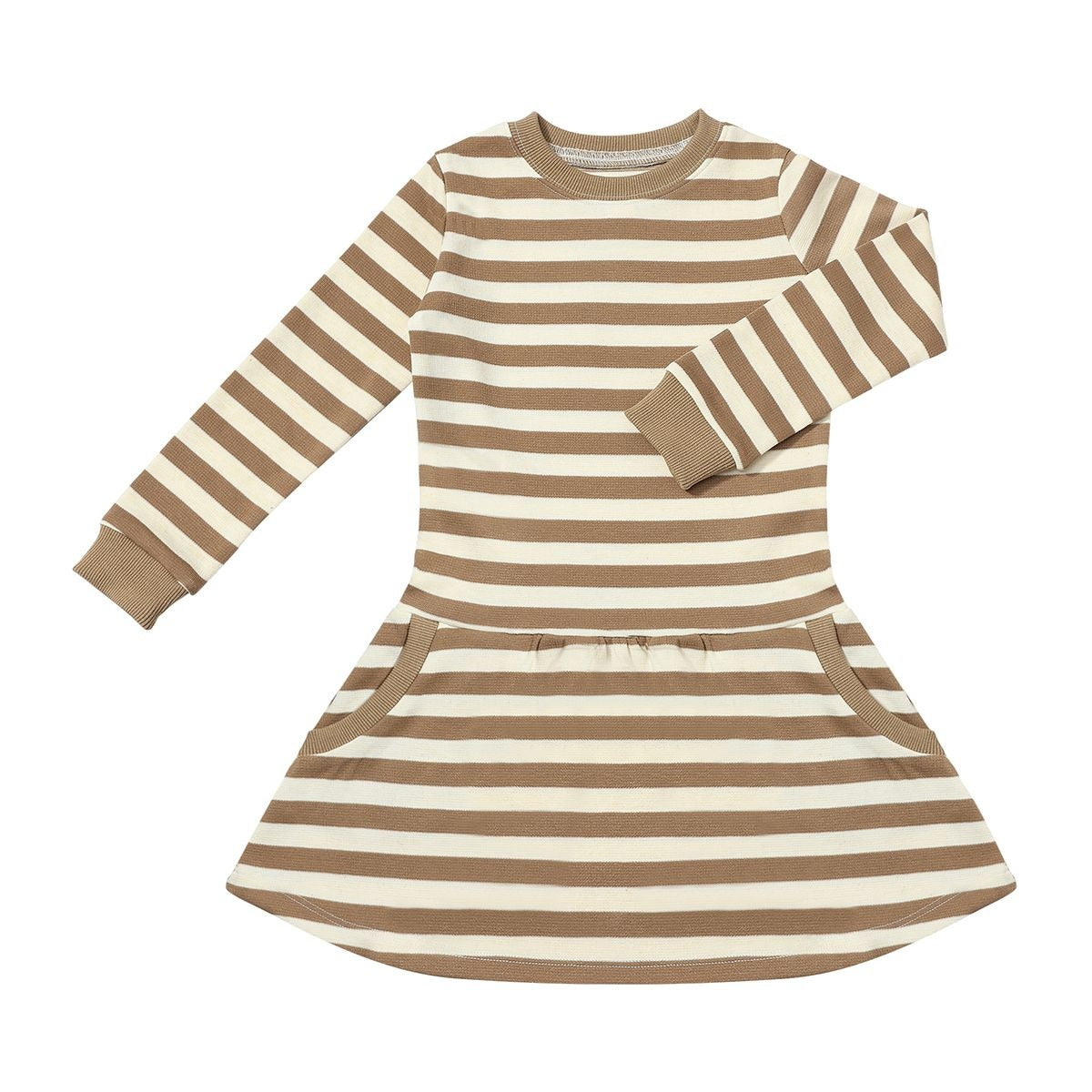 Lara Dress in Brown Stripe