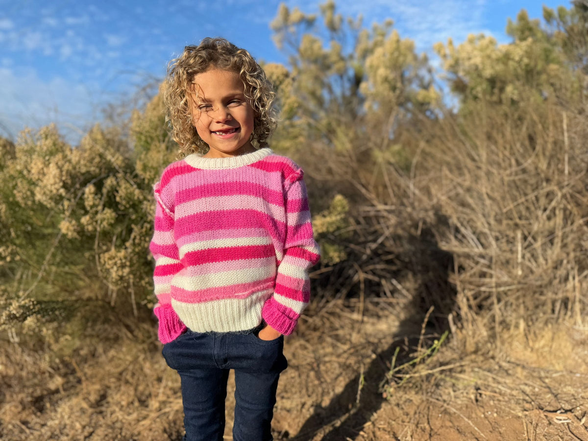 Donna Sweater in Berry Stripe
