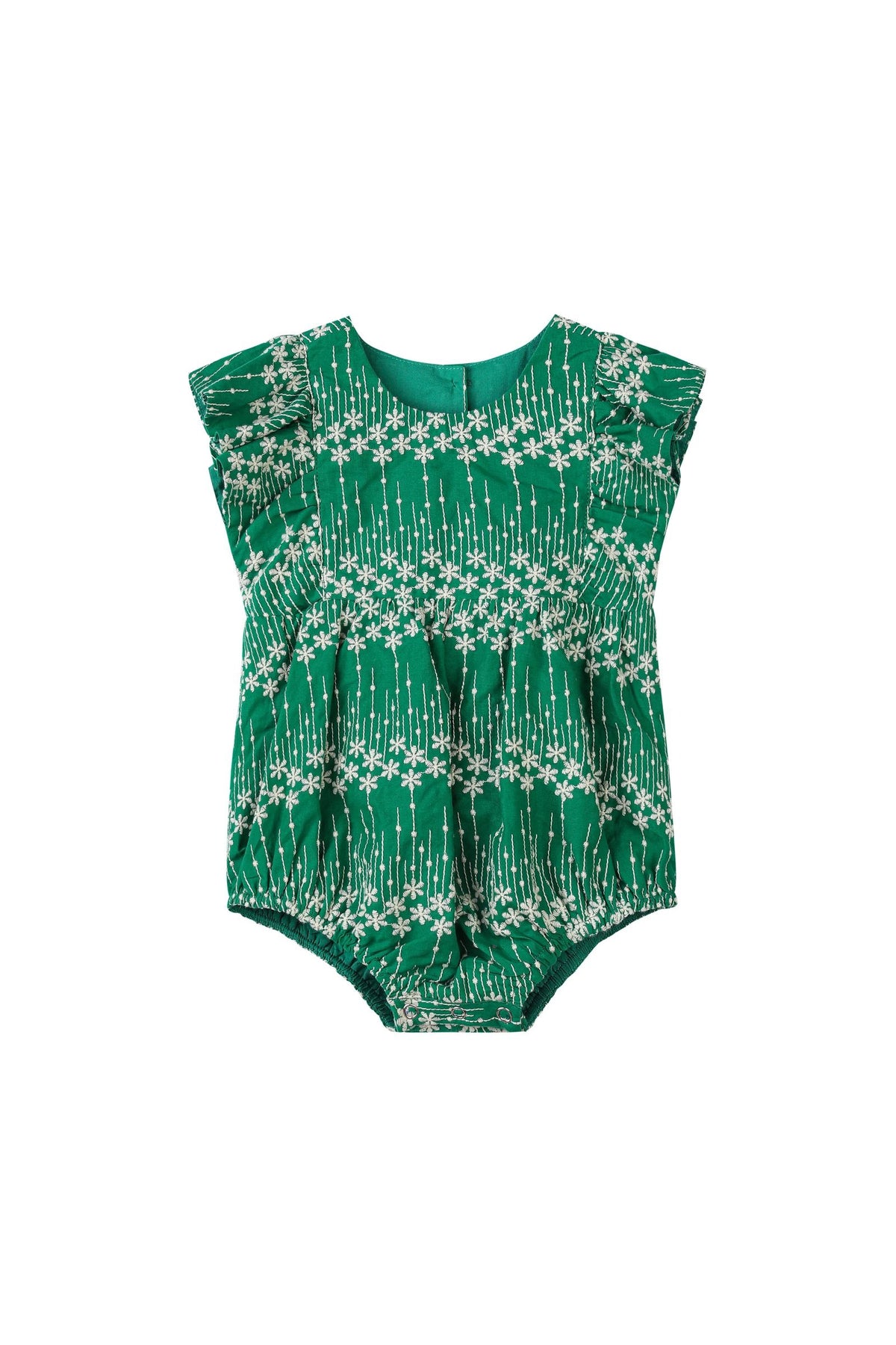 miranda bubble in green embroidery