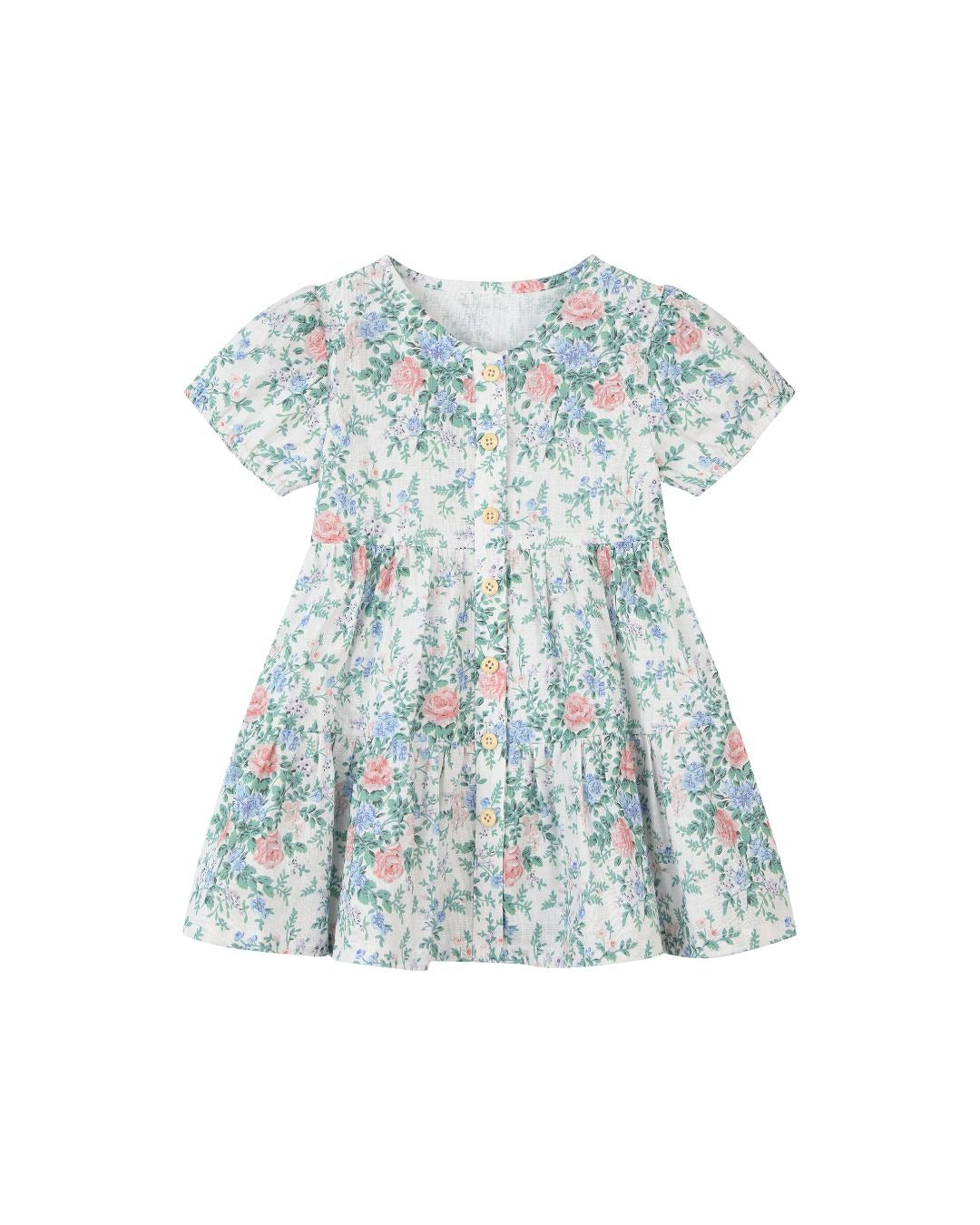 blossom dress in blue cottage floral
