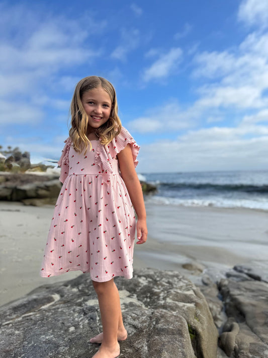 pauline dress in pink floral