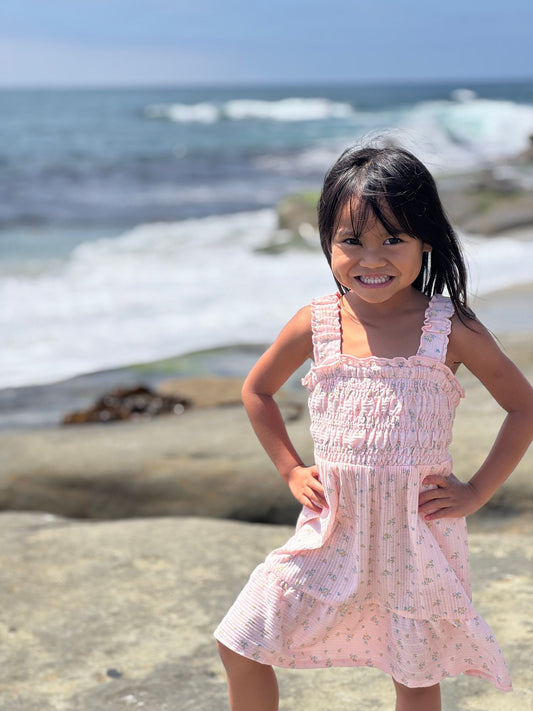susie dress in pink floral