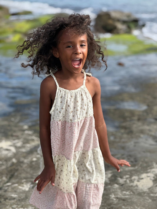 kit dress in pink mix floral