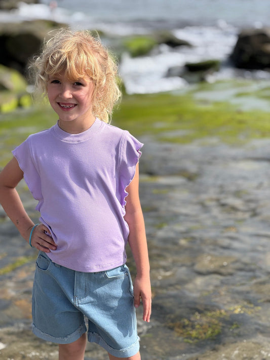 kylie top in lavender