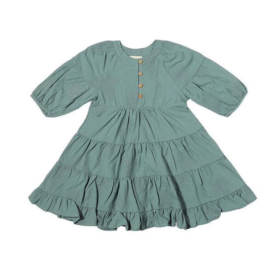 Saorise Dress in Dusty Teal