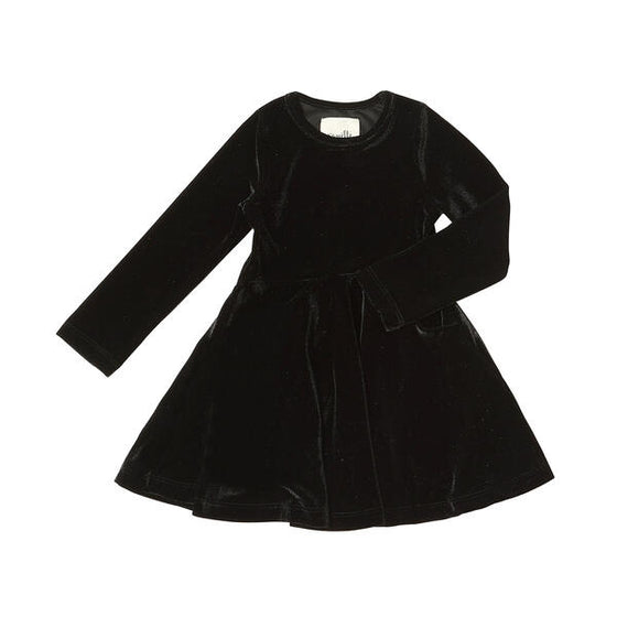 Merilee Dress in Black Velvet