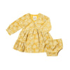 Juniper Dress in Embroidered Gold