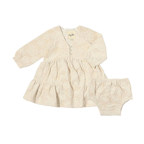 Juniper Dress in Embroidered Ivory