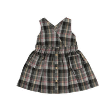  Matilda Dress in Charcoal Plaid