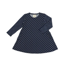  Leena Dress in Navy Polka Dot