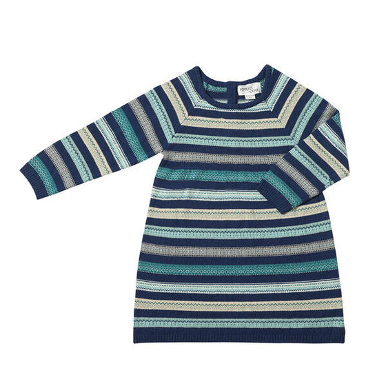 Joanna-Dress in Blue Knit Stripe