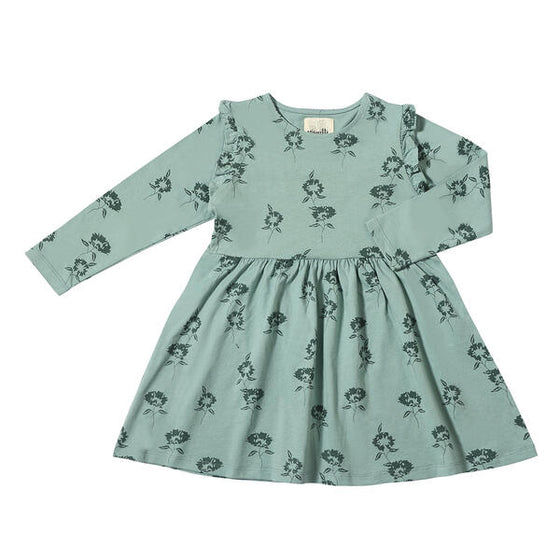 Sarah Dress in Teal Dandelion