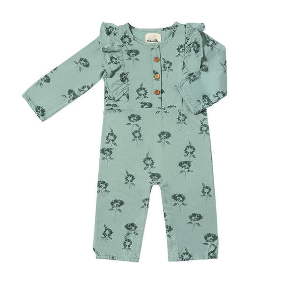 Alaya Romper in Teal Dandelion