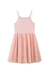 kaia dress in pink floral with tulle