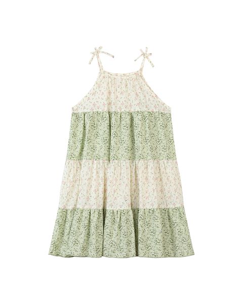 kit dress in green mix floral