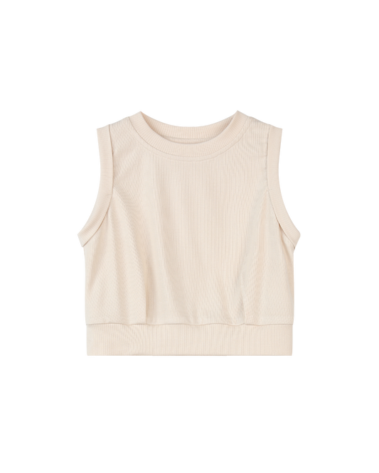 danny top in cream rib