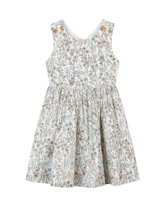 tilly dress in blue meadow floral