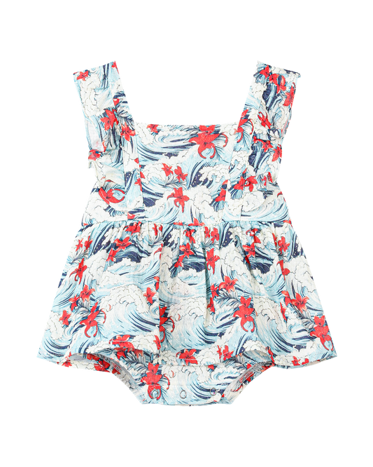 casey onesie dress in hawaiian waves