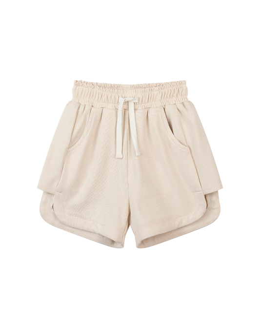 harley shorts in cream rib