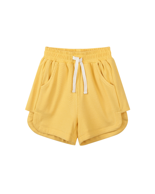 harley shorts in gold rib