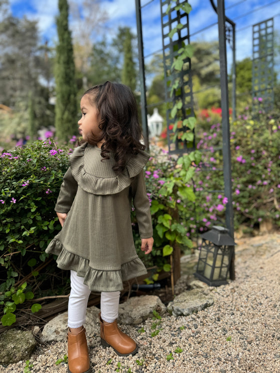Sally Dress in Olive - LM