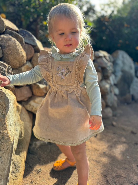 Janice Dress in Tan Corduroy - LM