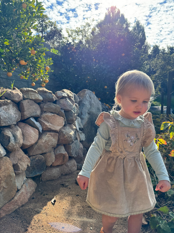 Janice Dress in Tan Corduroy - LM