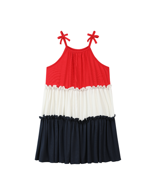 phoebe dress in red/white/blue