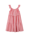 faye dress in red gingham