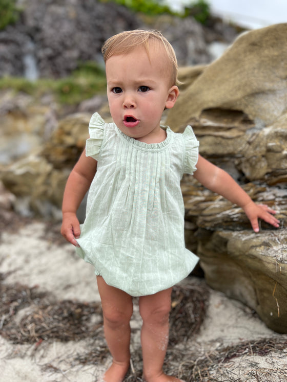 Tamsin Bubble in Green Stitch