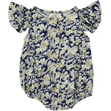  Navy floral baby bubble one piece