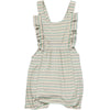 Kristin Shorty Romper in Cream Multi Stripe