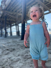 Victoria Romper in Aqua Rib