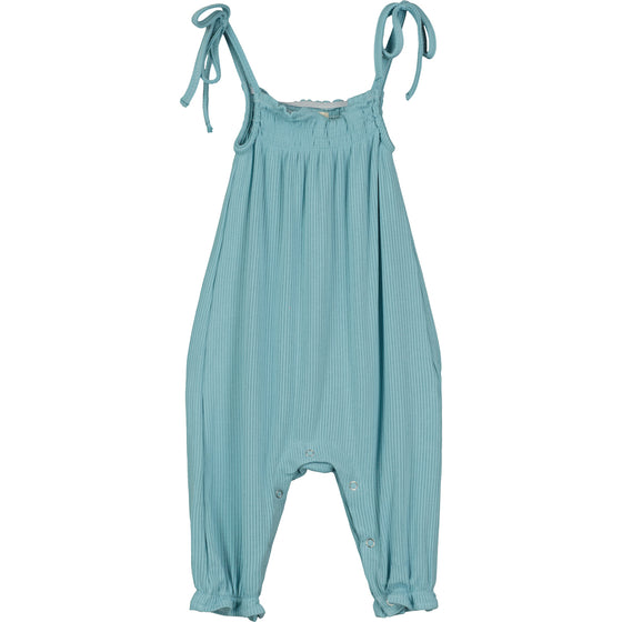 Victoria Romper in Aqua Rib