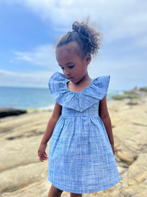 Harper Dress in Soft Chambray