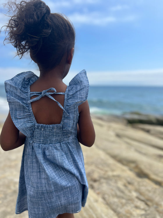 Harper Dress in Soft Chambray