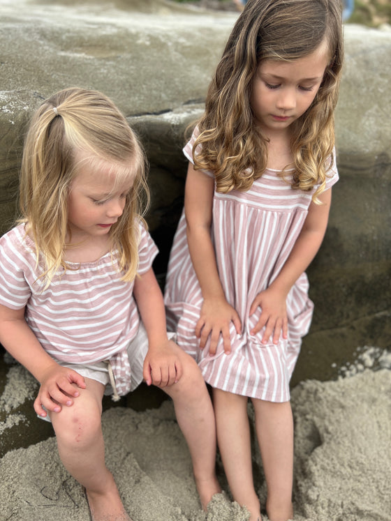 Esme Top in Lavender Stripe