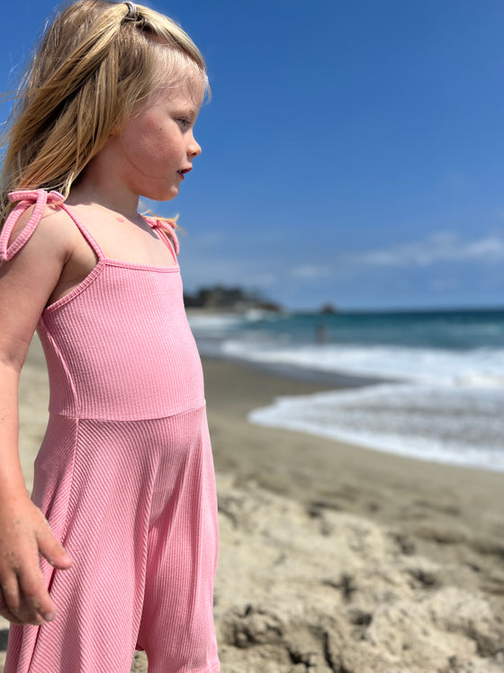 Tori Dress in Pink Rib