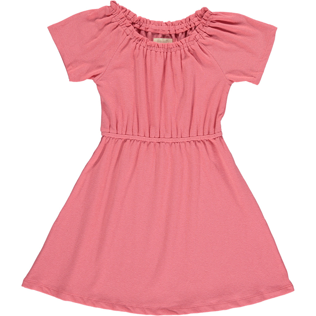 Pink jersey dress for little girl