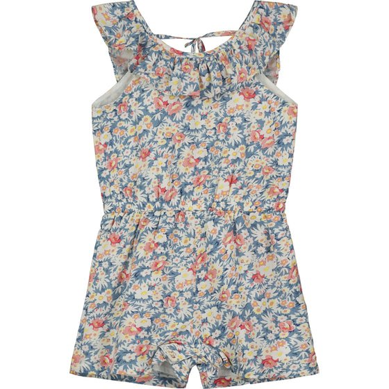 Kathy Romper in Blue Floral