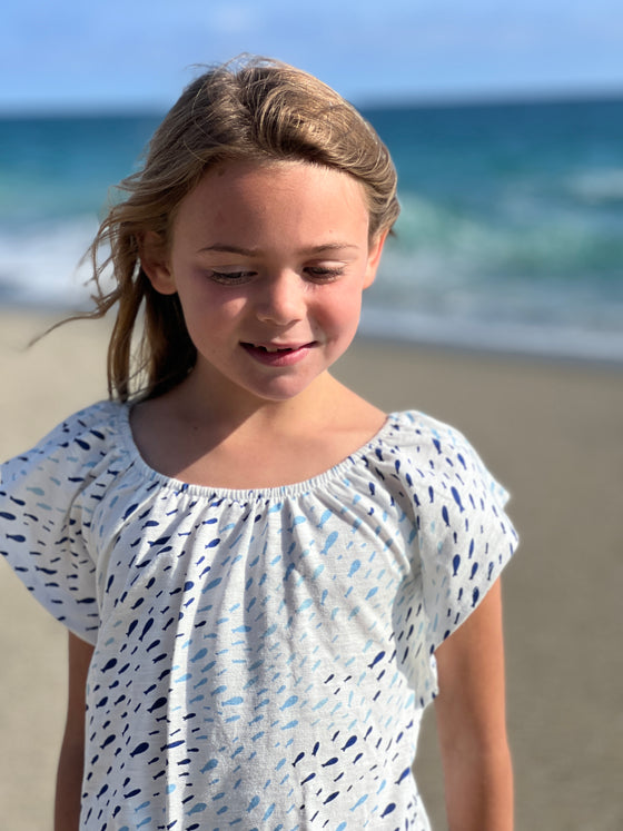 Lana Shirt in Blue Fish