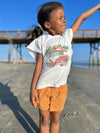 Jessie Shorts in Orange Stitch