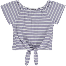  ESME TOP IN PURPLE IVORY STRIPE