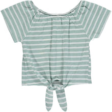  Esme Top in Ivory and Green