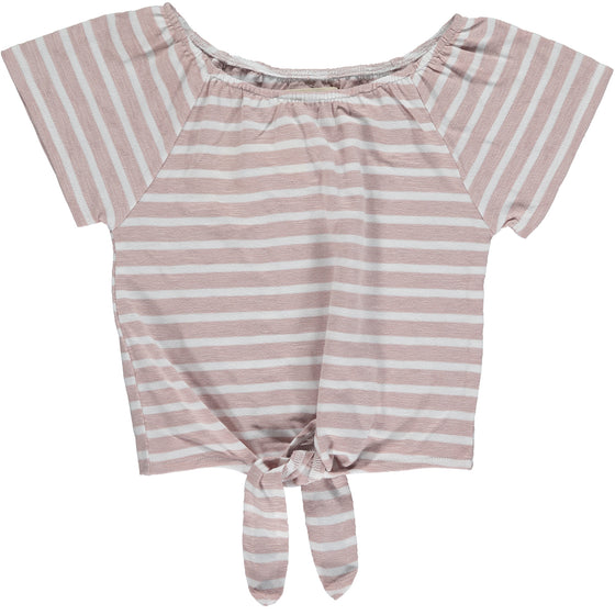 Esme Top in Lavender Stripe