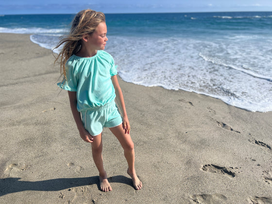 Shannon Top in Aqua
