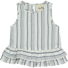  Navy stripe peplum tank for girls