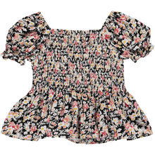  Eleanor Blouse in Black Floral