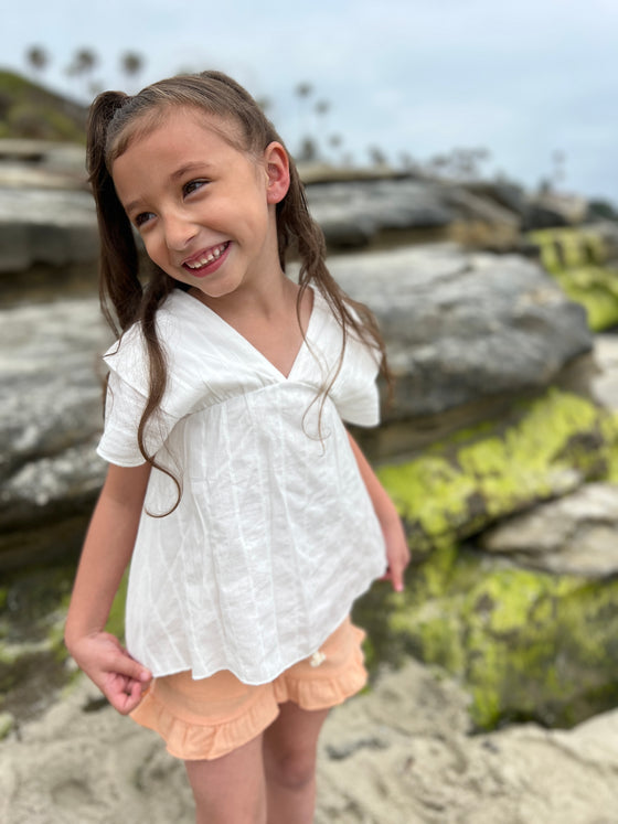 Sadie Blouse in Ivory Stitch